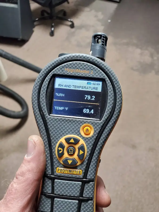 Moisture meter humidity assessment for Fire & Smoke Damage Restoration in Weston